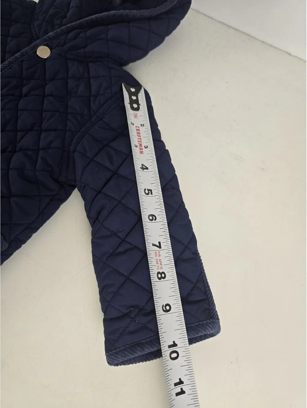 polo ralph lauren snowsuit Baby Bunting 9 Months Navy Blue Quilted EUC